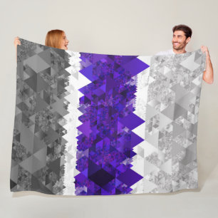 Boho Geometrisk Modern Retro Greygender Pride Flag Fleecefilt