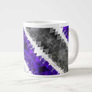 Boho Geometrisk Modern Retro Greygender Pride Flag Jumbo Mugg