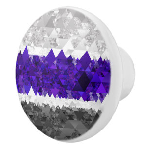 Boho Geometrisk Modern Retro Greygender Pride Flag Knopp