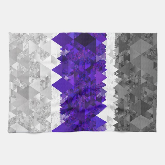 Boho Geometrisk Modern Retro Greygender Pride Flag Kökshandduk (Horisontell)