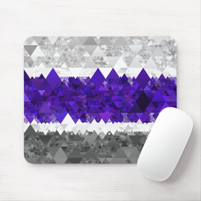 Boho Geometrisk Modern Retro Greygender Pride Flag Musmatta (Med mus)