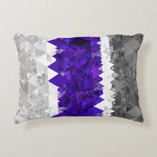 Boho Geometrisk Modern Retro Greygender Pride Flag Prydnadskudde (Framsidan)