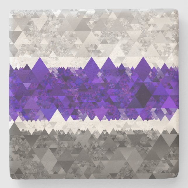 Boho Geometrisk Modern Retro Greygender Pride Flag Stenunderlägg (Framsidan)