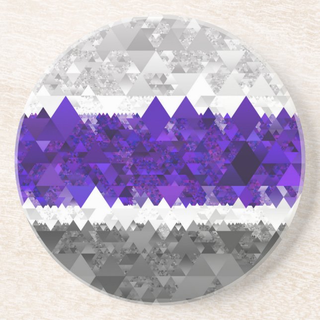 Boho Geometrisk Modern Retro Greygender Pride Flag Underlägg (Framsidan)