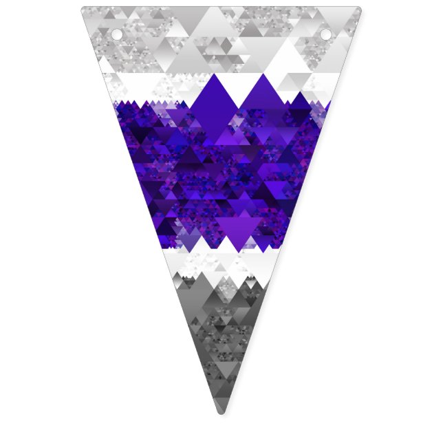 Boho Geometrisk Modern Retro Greygender Pride Flag Vimplar (Första flaggan)