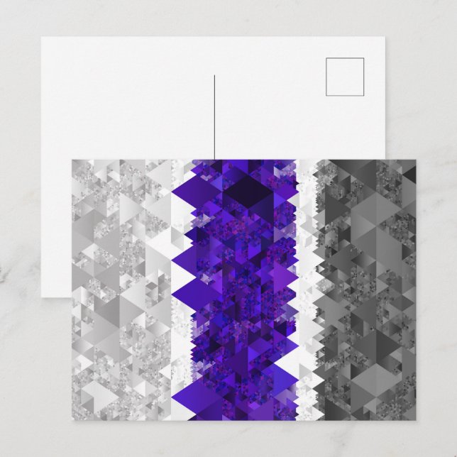 Boho Geometrisk Modern Retro Greygender Pride Flag Vykort (Fram/baksida)