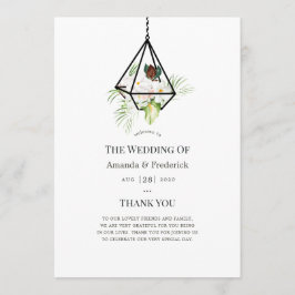 Boho Geometrisk Terrarium Blommig Bröllop Program