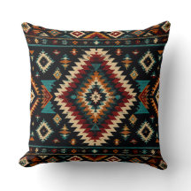 Boho Geometrisk Textilmönster – Rustik Teal & Rost
