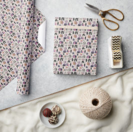 Boho Geometriskt Abstrakt Mönster Presentpapper