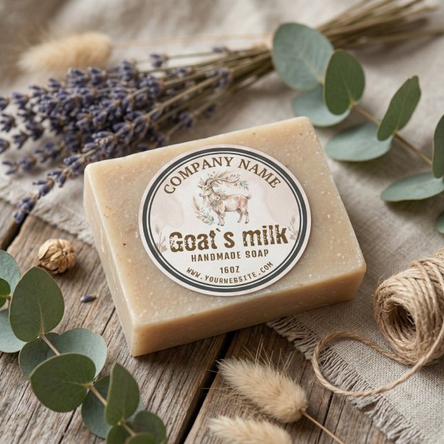 Boho Getingmjölks Tvål Etikett | Akvarell Rustik (#bohodesign #goatmilksoap #soaplabel #watercolorlogo #rusticbranding #handmadesoap #bohologo ُ#goat)