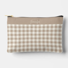 Boho Gingham Mönster Randig Rutig Neutral Namn