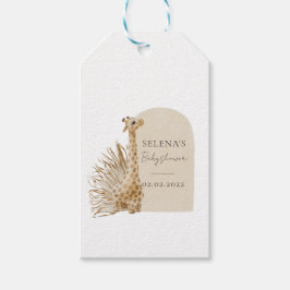 Boho Giraffe Baby Shower Presentetikett
