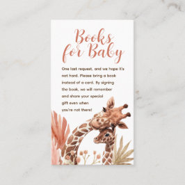 Boho Giraffe Böcker för Baby Kort