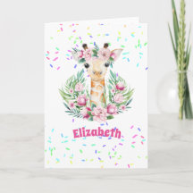 Boho Giraffe Flowers Named Girls, Tonåringars Gift