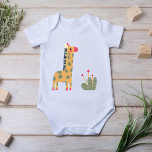 Boho Giraffe print Baby Bodykoste T Shirt