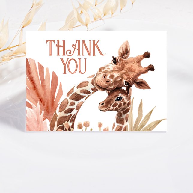 Boho Giraffe Safari, tillsatt tackkort (Skapare uppladdad)