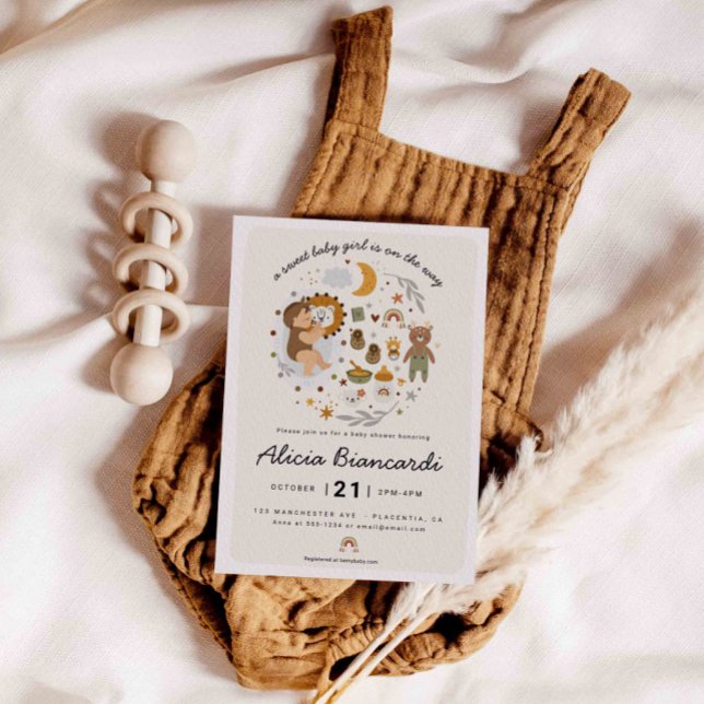 Boho Girl Baby Shower Barnkläders Inbjudningar (Skapare uppladdad)