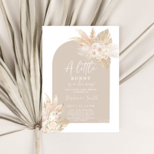 Boho Girl Bunny Rabbit Baby Shower-inbjudan Inbjudningar