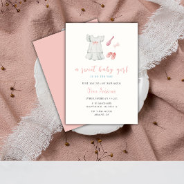 Boho Girl Outfit Baby Shower Inbjudningar