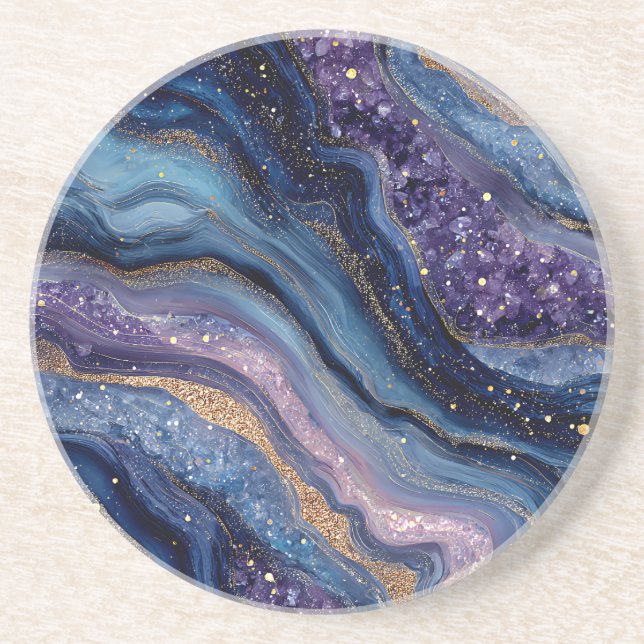 Boho Glitter Agate Underlägg (Framsidan)