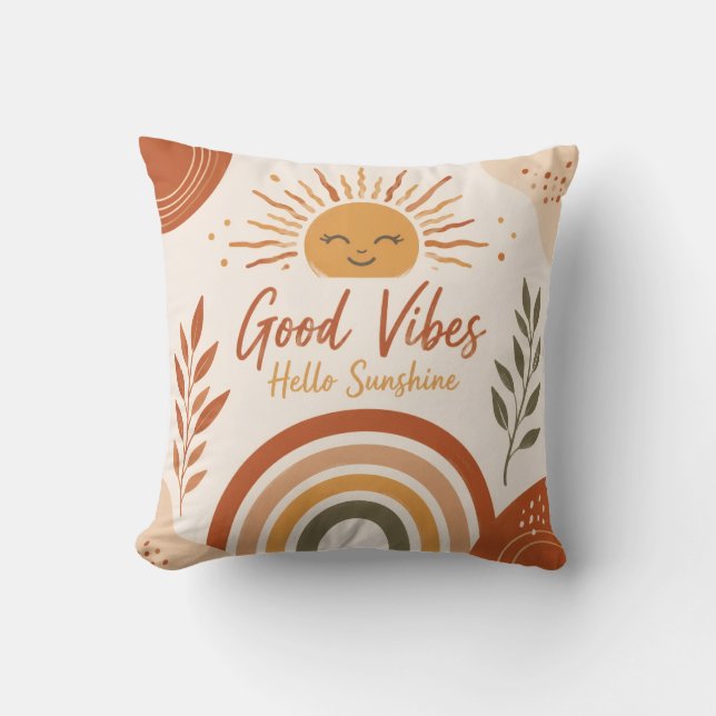 Boho God stämning Hello Sunshine Kuddcover  Kudde (Framsida)