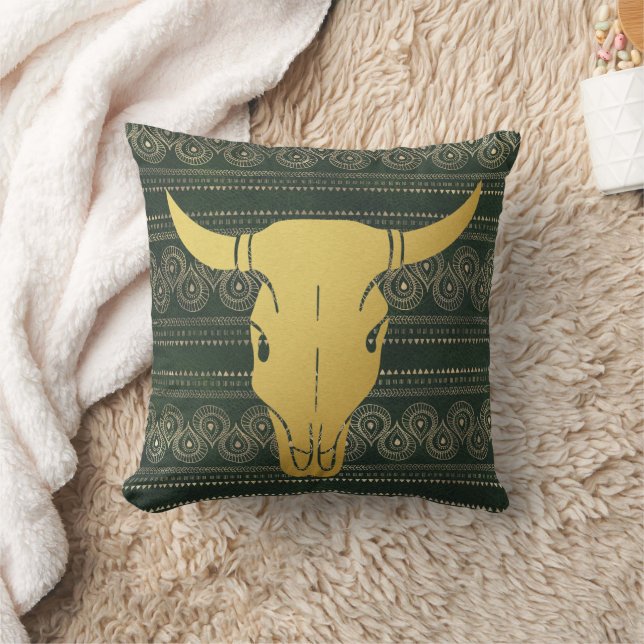Boho Gold Steer Kudde (Filt)