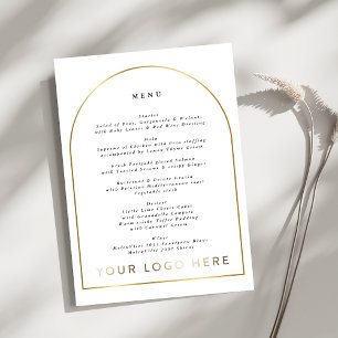 Boho Golden Arch Event Logotyp DIGITAL MENU Inbjudningar