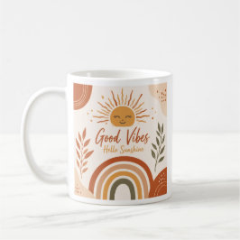 Boho Good Vibes Mugg -Hello Sunshine Regnbåge Kaff