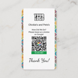 BOHO Google granskar Affärskortet med Google Karta Visitkort