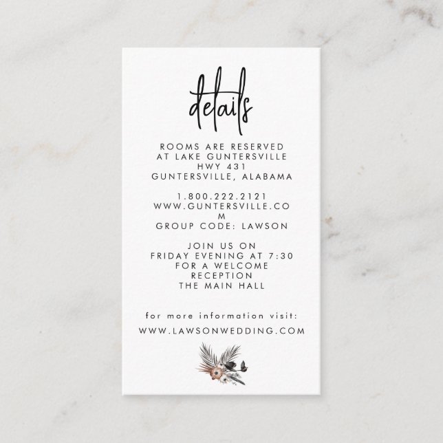 Boho-gotiska detaljeringskort  tilläggskort (Framsida)