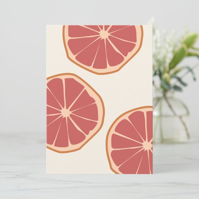 Boho Grapefruit Slices Tropical Summer Print (Stående Fram)