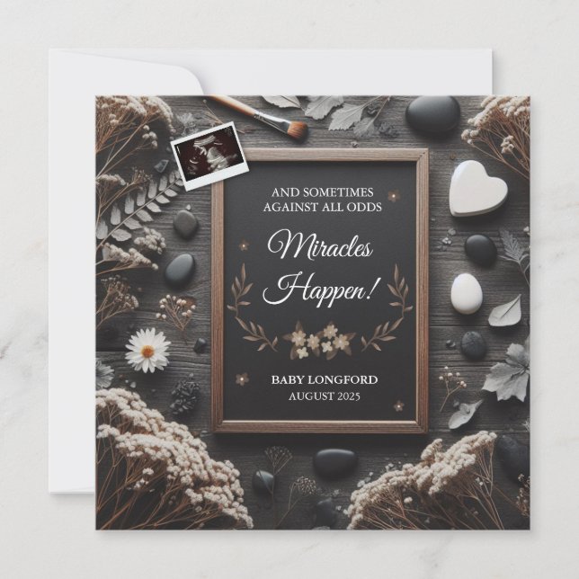 Boho Gravid-meddelande | Miracles händer Meddelande (Framsida)