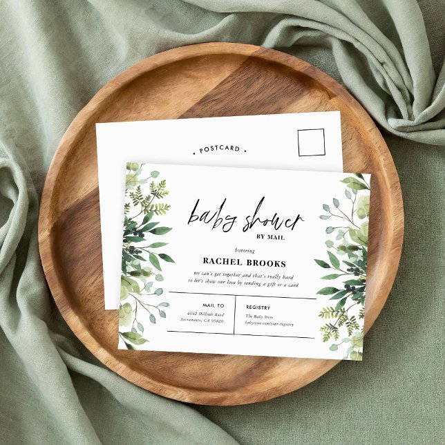 Boho Greenery Baby Shower by Mail Call Helg Vykort (Skapare uppladdad)