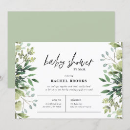 Boho Greenery Baby Shower by Mail Inbjudningar