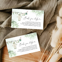 Boho Greenery Barnkläder Line Bokar för Baby Tilläggskort
