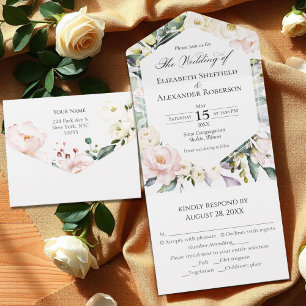 Boho Greenery Blommigt Ram Photo Bröllop