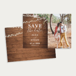 Boho Greenery Calligraphy Photo Save Date Spara Datumet