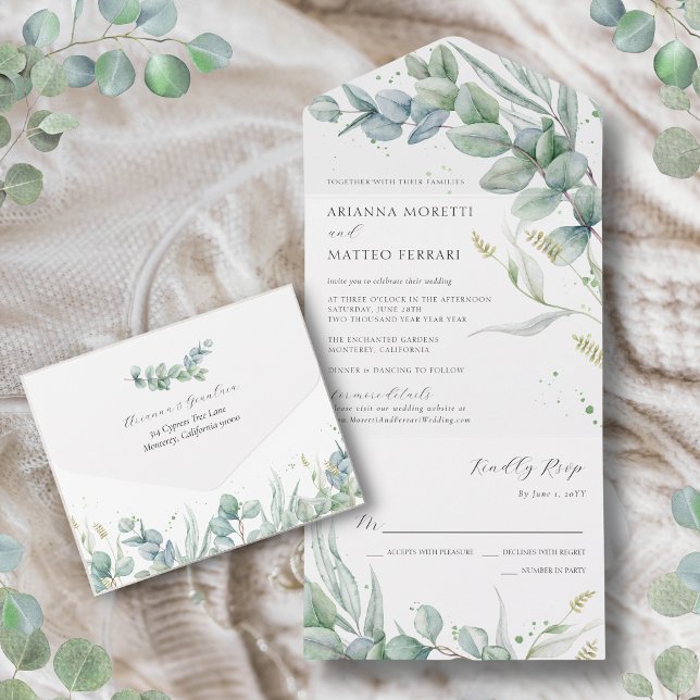 Boho Greenery Eucalyptus Lövs Bröllop (Skapare uppladdad)