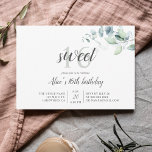 "Boho Greenery Eucalyptus Sweet 16 Inbjudningar<br><div class="desc">Boho bouquet of greenery eucalyptus.</div>