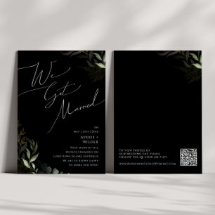 Boho Greenery Guld Meddelande om svartlistning Inbjudningar