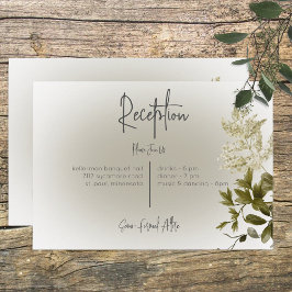 Boho Greenery Modern Reception Bröllop Tilläggskort