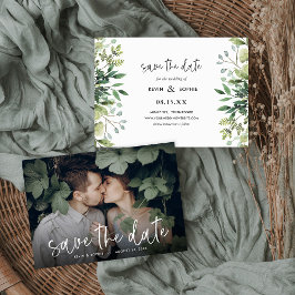 Boho Greenery Photo Save Date Spara Datumet