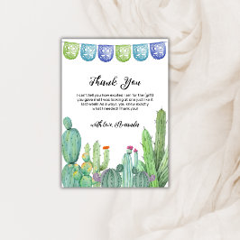 Boho Greenery Taco Fiesta Cactus Baby Shower Tack Kort