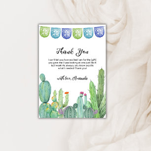 Boho Greenery Taco Fiesta Cactus Baby Shower Tack Kort