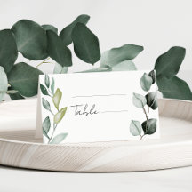 Boho Greenery Watercolor Eucalyptus Bröllop