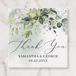 Boho grey foliage eucalyptus löv bröllop gåvor etiketter