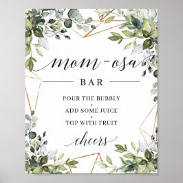 Boho grey foliage eucalyptus mamma-osa pub-tecken poster