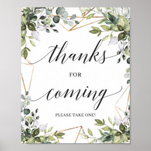 Boho grey foliage tack för att du kom med tecknet poster