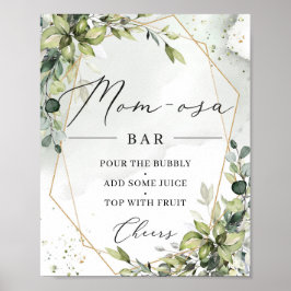 Boho grey mamma-osa pub-tecken guld poster