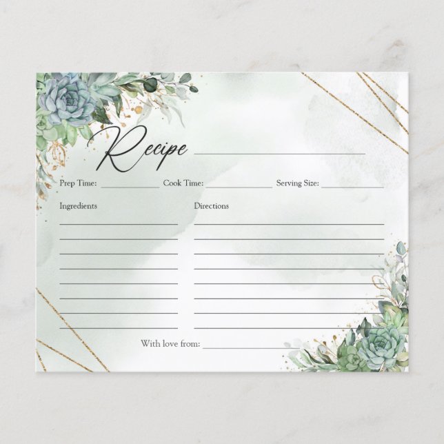 Boho grey succulents eucalyptus guld recept (Framsida)